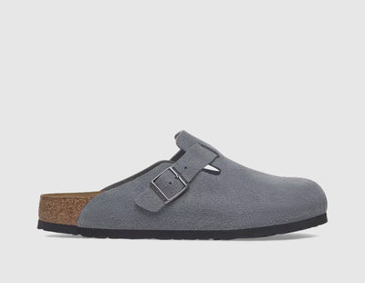 Birkenstock Boston Soft Footbed / Basalt Gray Suede - Low Top