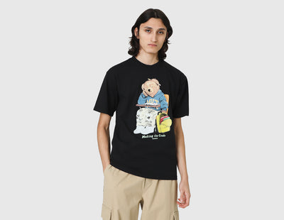 MARKET Making The Grade Bear T-shirt / Washed Black