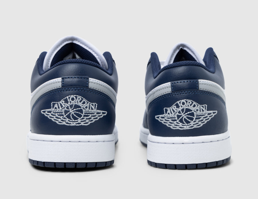Jordan 1 Low White / Wolf Grey - Midnight Navy