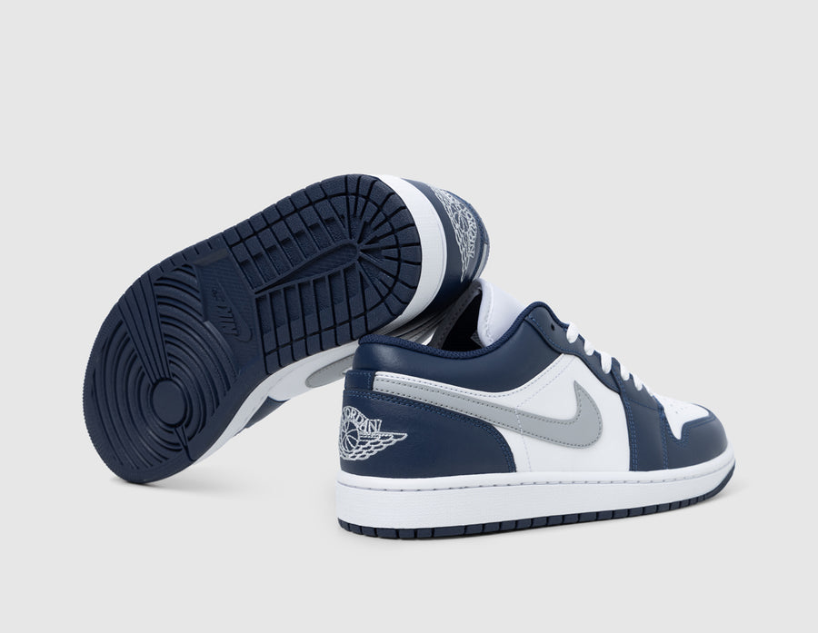 Jordan 1 Low White / Wolf Grey - Midnight Navy