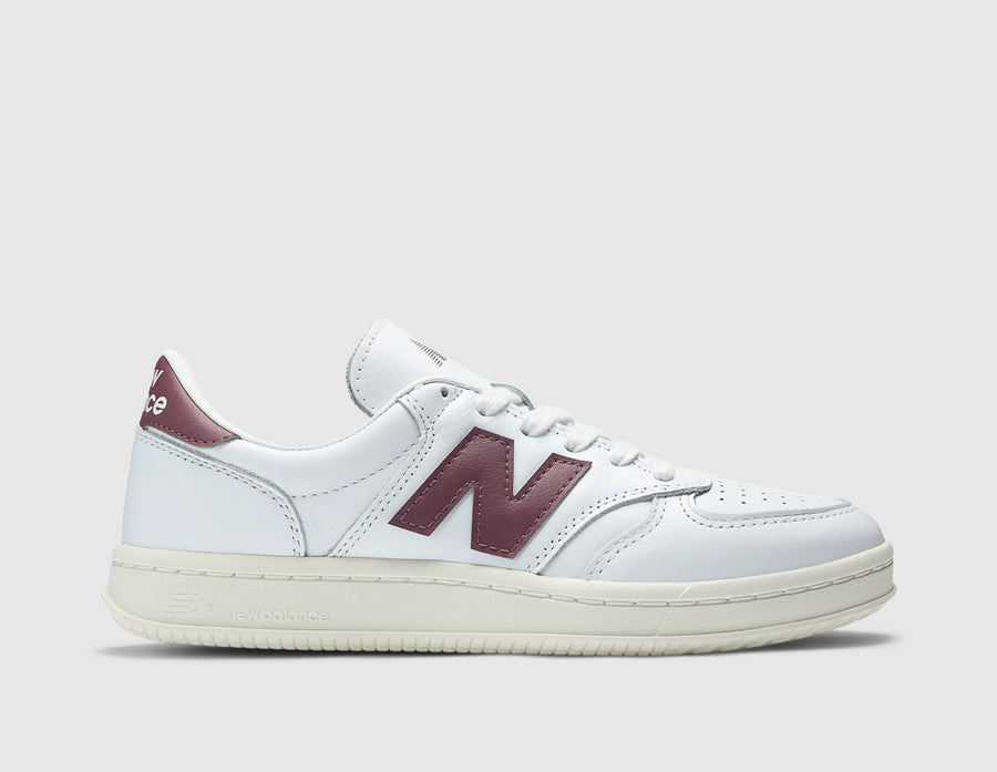 New Balance T500 White / Washed Burgundy