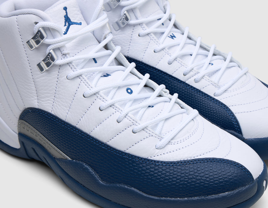 Jordan 12 Retro White / French Blue - Metallic Silver