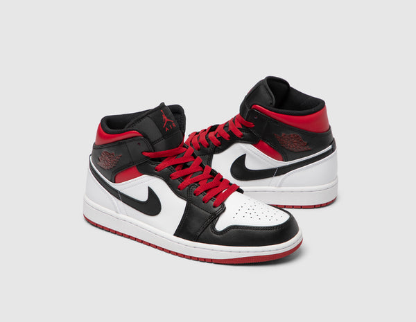 Jordan 1 mid red hotsell white