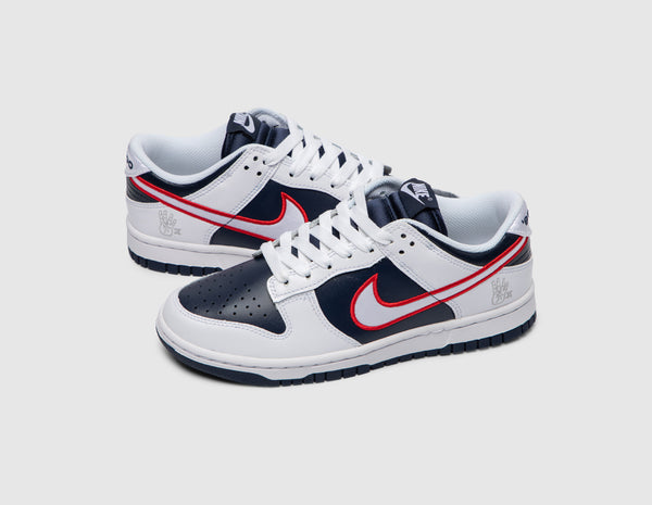 Nike Women's Dunk Low PRM White / University Red - Obsidian