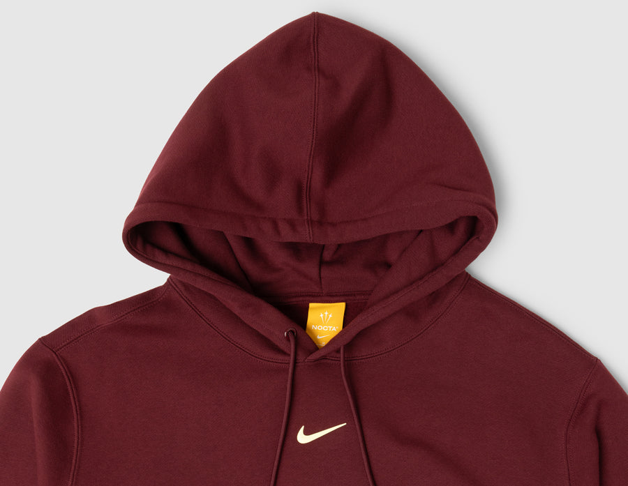 Nike NOCTA CARDINAL CS Fleece Hoodie Dark Beetroot / Adobe - Citron Tint