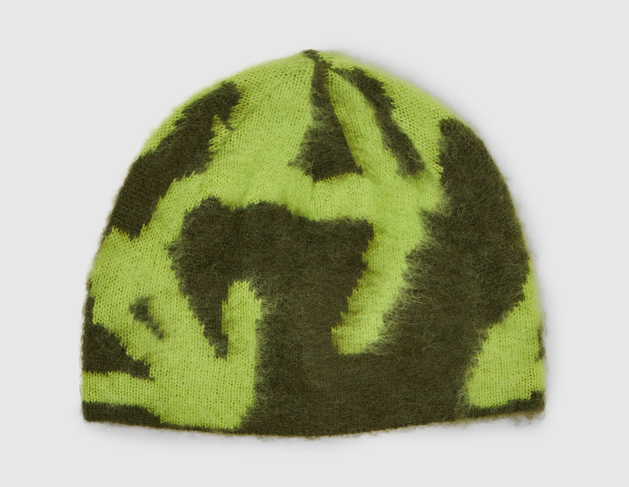 Gramicci Mohair Burly Runningman Beanie / Chartreuse
