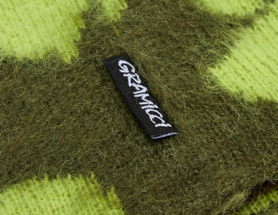 Gramicci Mohair Burly Runningman Beanie / Chartreuse