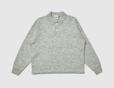 Homegrown Sway Knit Polo / Light Grey Marl