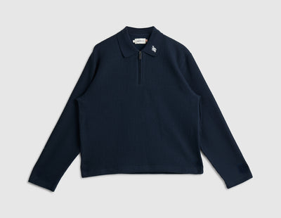 Honor The Gift Wavy Knit Polo / Navy