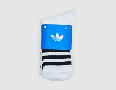 adidas 3 Stripes Crew Socks (3-Pack) / White