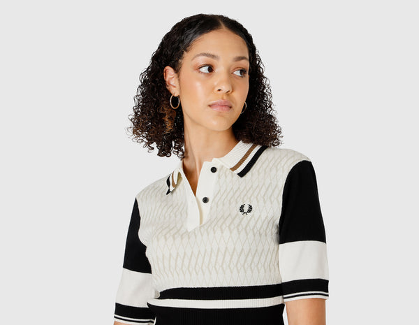 Fred Perry Women's Jacquard Knitted Shirt / Ecru – size? Canada