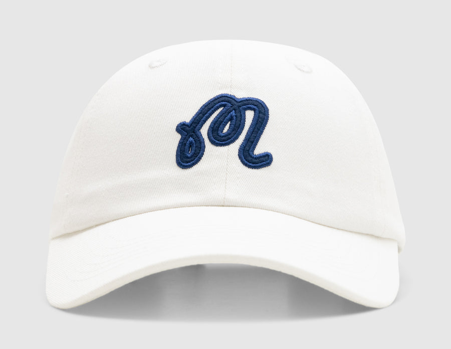 Malbon Washed Applique Hat / White