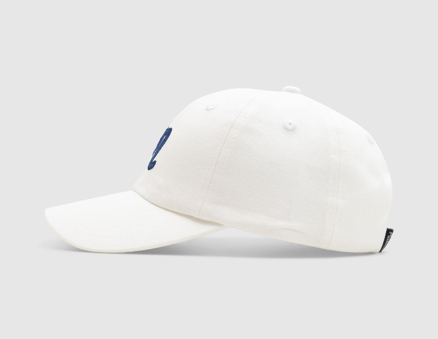 Malbon Washed Applique Hat / White