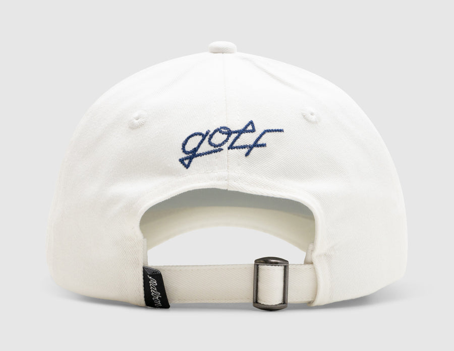 Malbon Washed Applique Hat / White