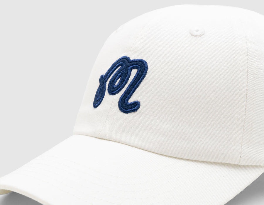 Malbon Washed Applique Hat / White