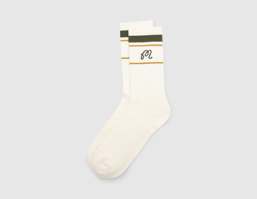 Malbon Sportiva Socks / Cream