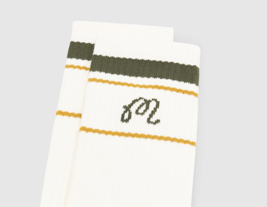 Malbon Sportiva Socks / Cream