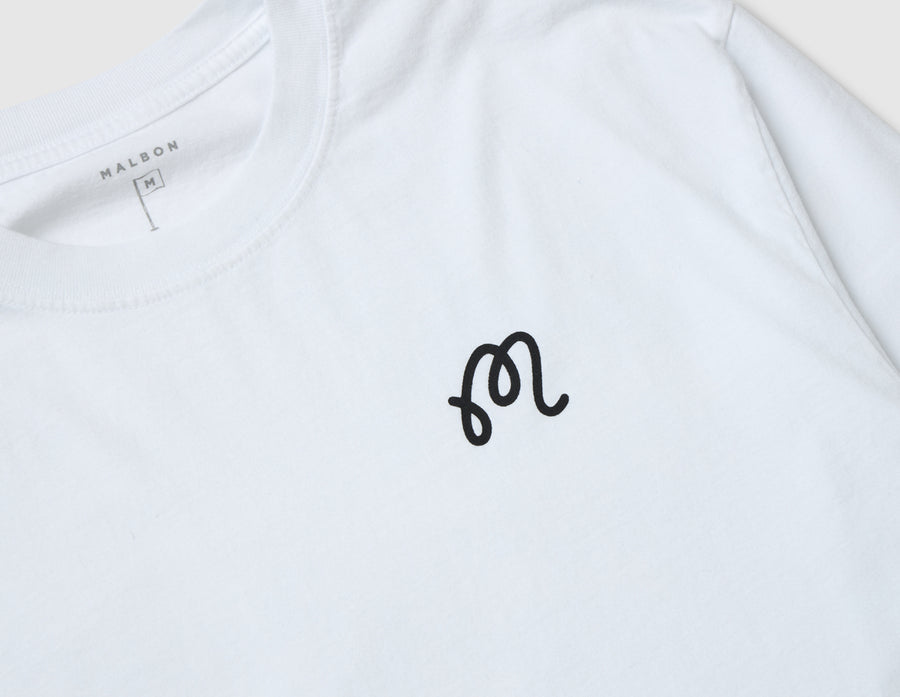 Malbon Gorse Longsleeve T-Shirt / White
