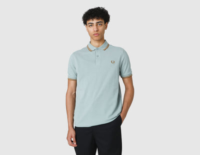 Fred Perry Twin Tipped Shirt Silver Blue / Dark Caramel