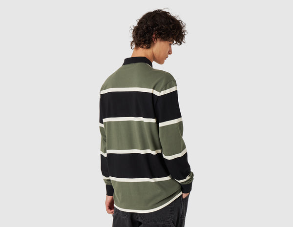 Fred Perry Striped Long Sleeve Polo Laurel Wreath Green size Canada