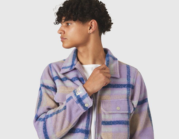 Plaid work jacket cheap