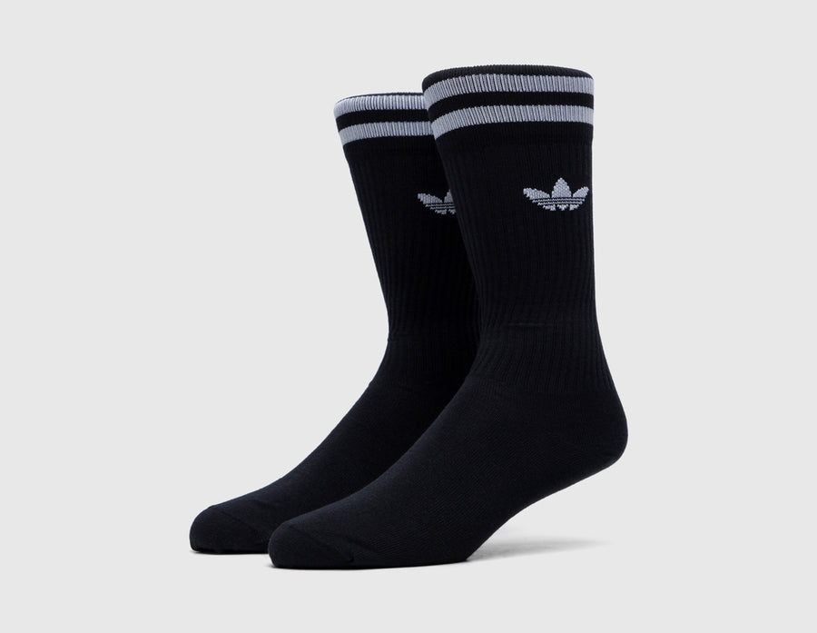 adidas Originals Solid Crew Socks - 3 Pack Black / White