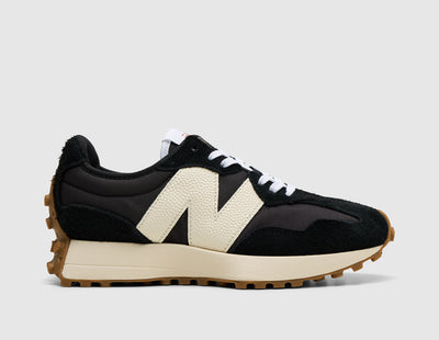 New Balance Women's 327 Black / White - Mineral Red - Sneakers