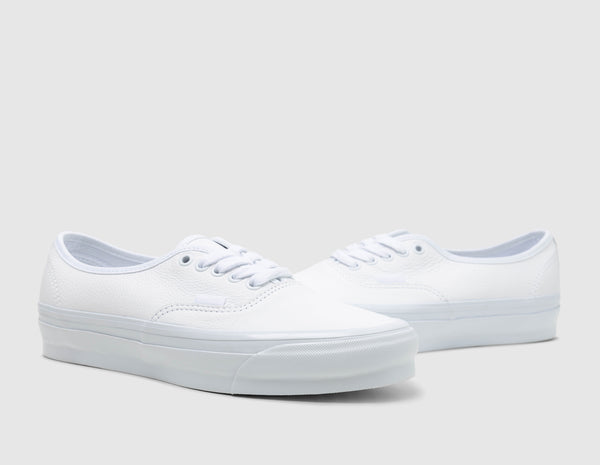 Leather vans white best sale