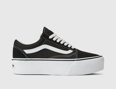 Vans Old Skool Stackform Suede / Canvas Black - True White - Sneakers
