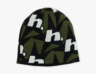 HUF H Star Repeat Skull Beanie / Olive