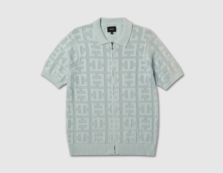 HUF Monogram Zip Sweater Sky