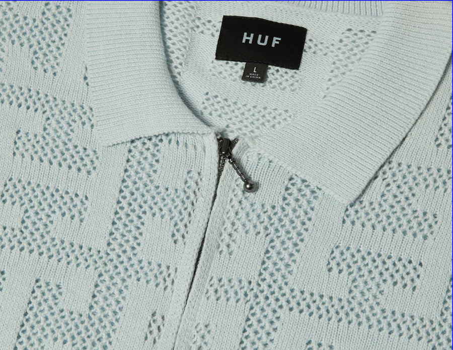 HUF Monogram Zip Sweater Sky