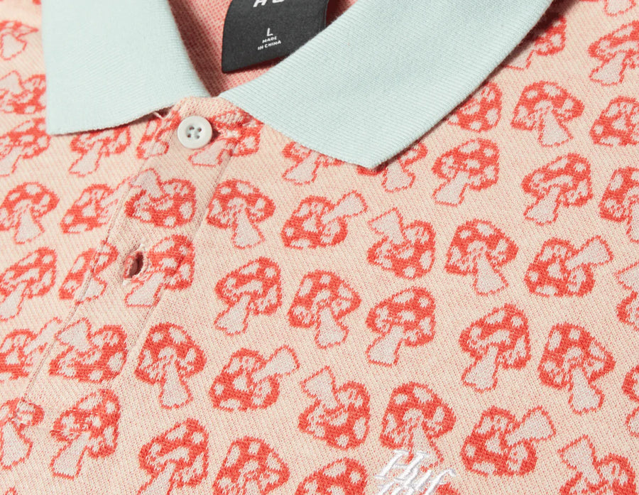 HUF Microdose Knit Polo Red