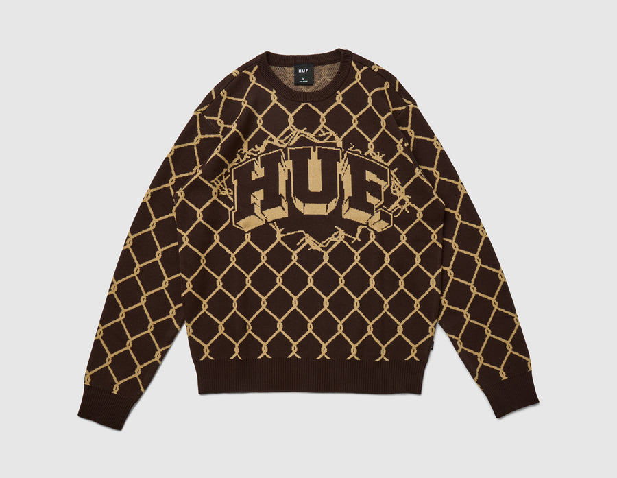 HUF Breakthrough Crewneck Sweater / Bison