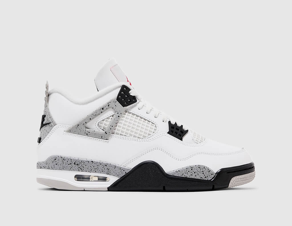 Jordan 4 Retro Summit White / Fire Red - Cement Grey