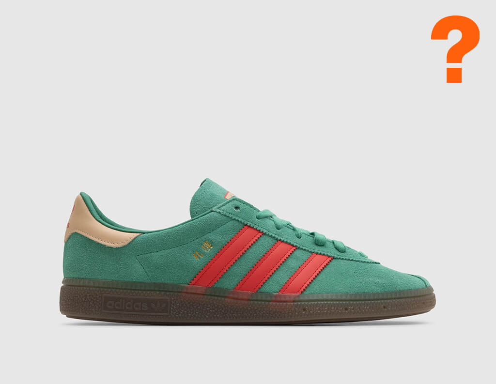adidas Originals Munchen 'Sapporo' Semi Court Green / Pure Ruby - size? Exclusive