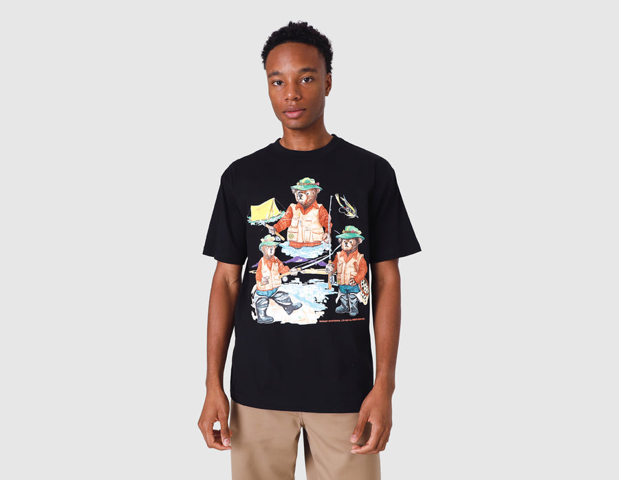 MARKET Sportsman Bear T-shirt / Black