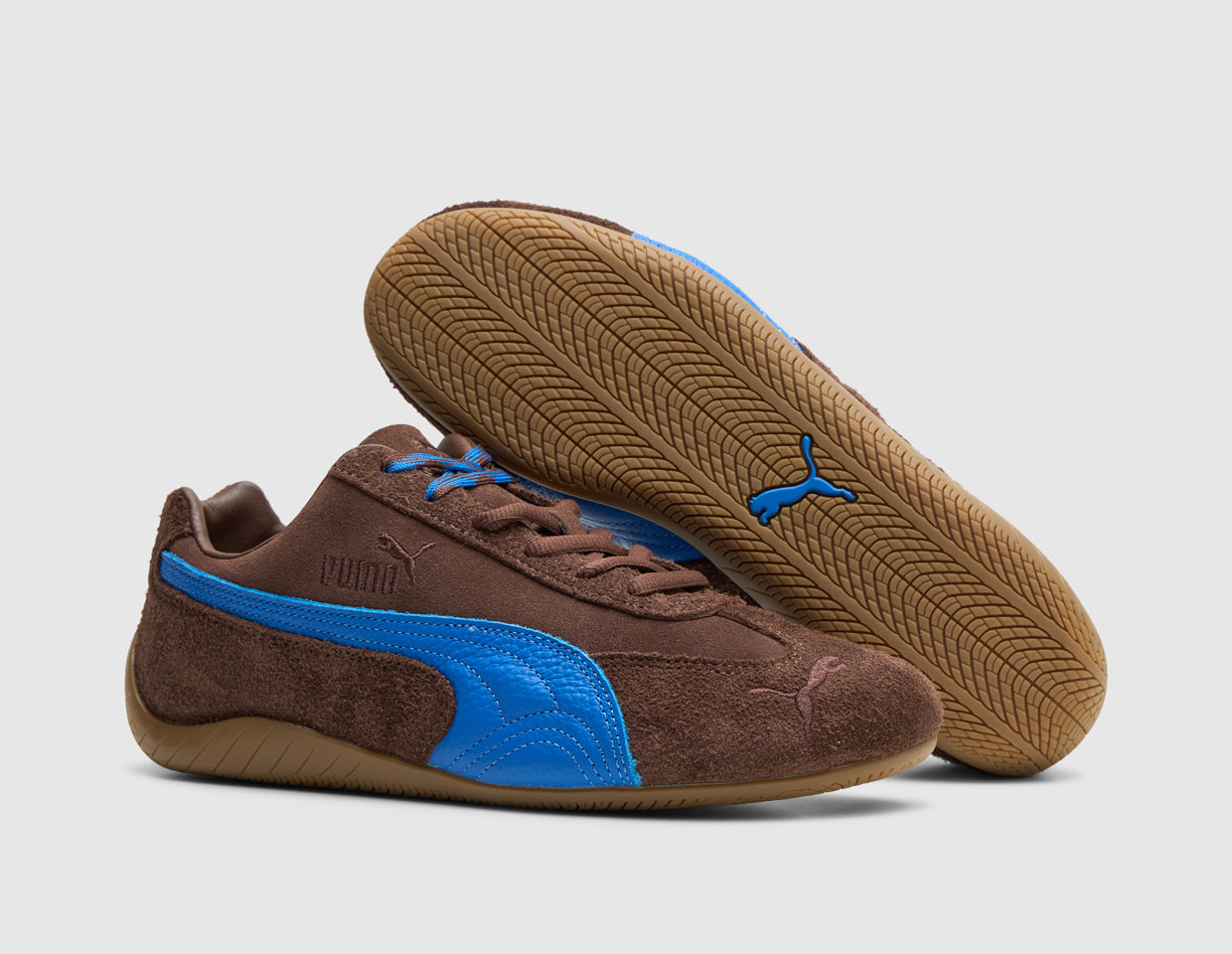 PUMA スピードキャット 14cm brown×blue PUMA Speedcat Chestnut Brown / Mountain Blue - size? exclusive
