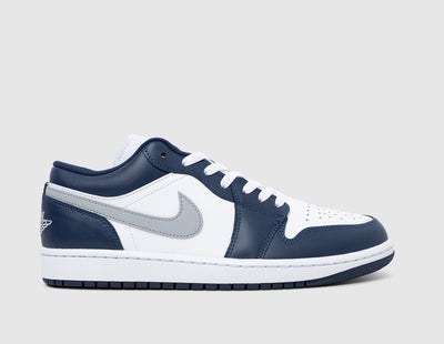 Jordan 1 Low White / Wolf Grey - Midnight Navy - Sneakers