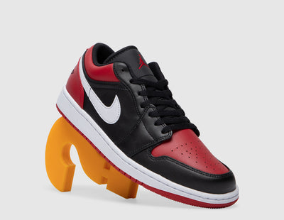 Jordan 1 Low Black / White - Gym Red - Sneakers