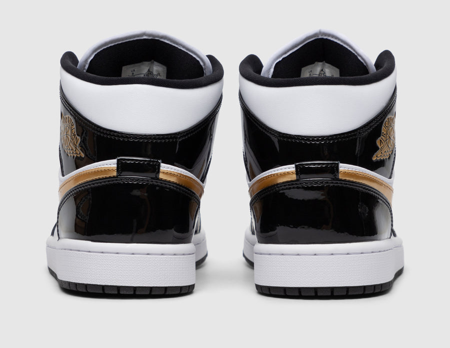 Jordan 1 white black and gold on sale
