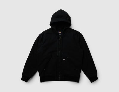 Dickies Hilham Hooded Canvas Jacket / Black