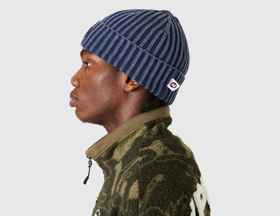 AAPE Now Ribbed Washed Beanie / Navy