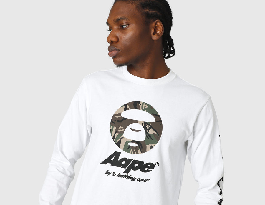AAPE by A Bathing Ape Long Sleeve T-shirt / White