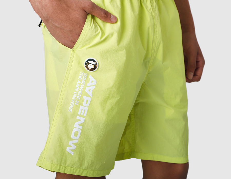 AAPE Woven Nylon Shorts / Yellow Beige