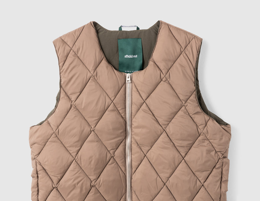 Afield Out Stone Puffer Vest / Brown