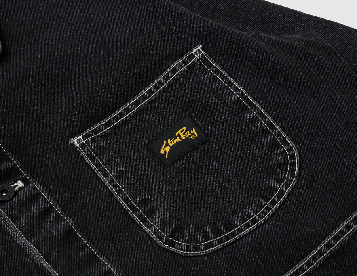 Stan Ray Coverall Jacket Stonewash / Black Denim – size? Canada