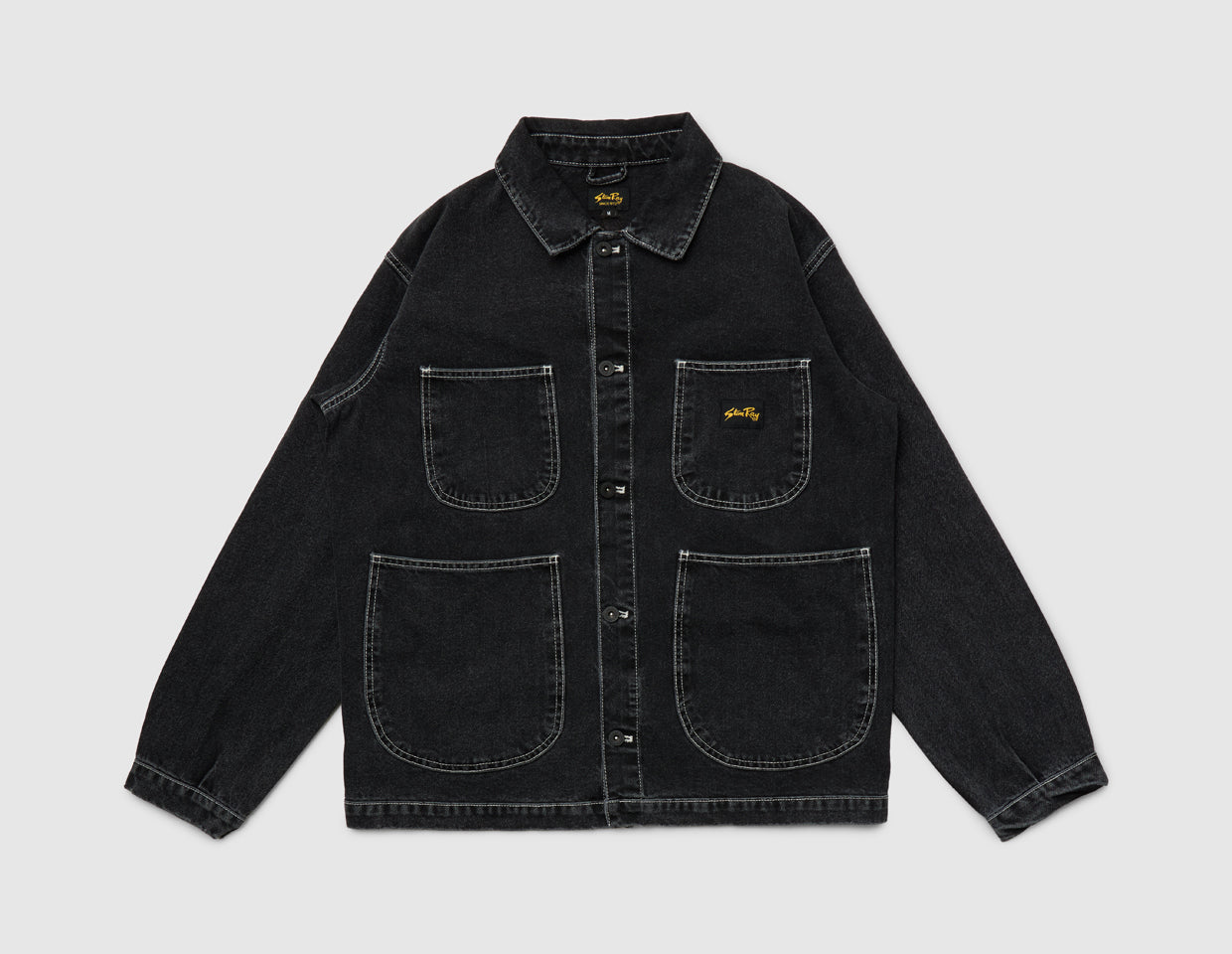 Stan Ray Coverall Jacket Stonewash / Black Denim – size? Canada
