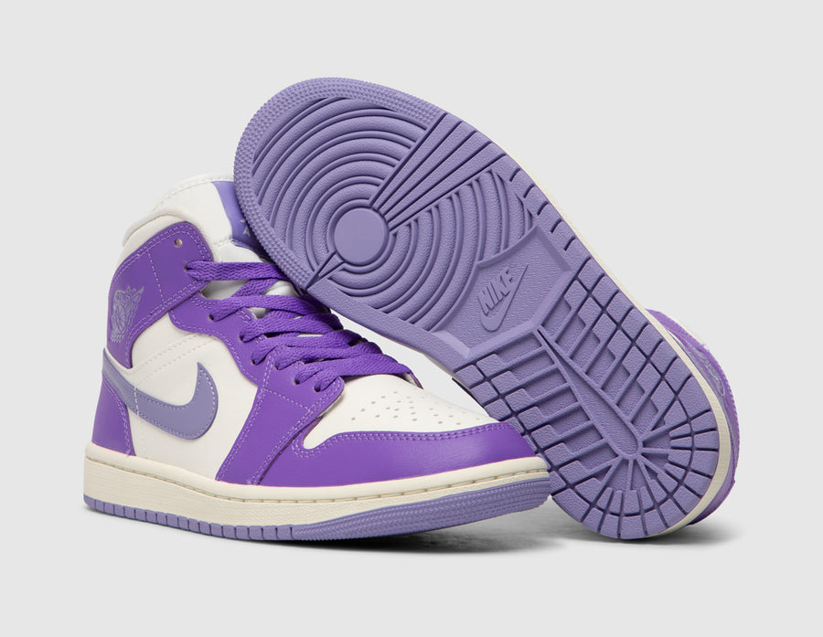 Jordan Women's 1 Mid Action Grape /  Sail - Sky J Light Purple