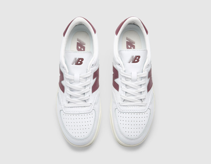 New Balance T500 White / Washed Burgundy